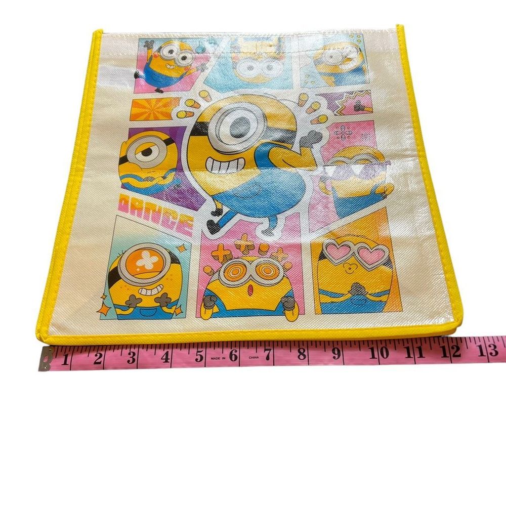 Minions Reusable Tote Bag Apprx 12” x‎ 13” x 6.5” Nickelodeon Bag Gift Bags - Picture 2 of 6